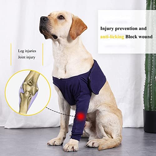 Sainspeed Pet Dog Rcovery Manga - Cão de engrenagem de proteção ajustável para o ombro protege a manga - mantém a articulação quente - para ACL, feridas, cura, impede lesões e entorses de artrite