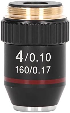 4x de alta ampliação lente, distância de trabalho universal 18mm 4 0,10 Alto índice de refração Lente de objetivos microscópio com
