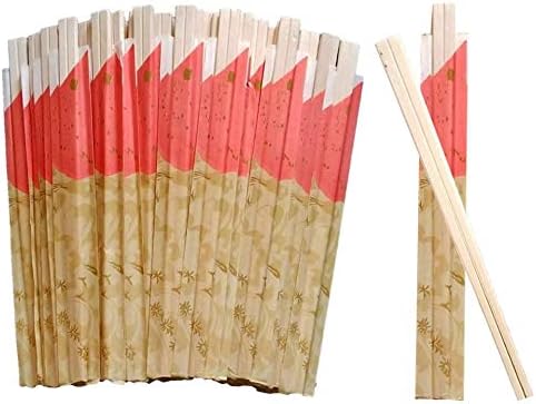 Pauzinhos resistentes e lisos e lisos sólidos 500 pares | Pauzinho de madeira descartável em massa embrulhado | Melhor para sushi