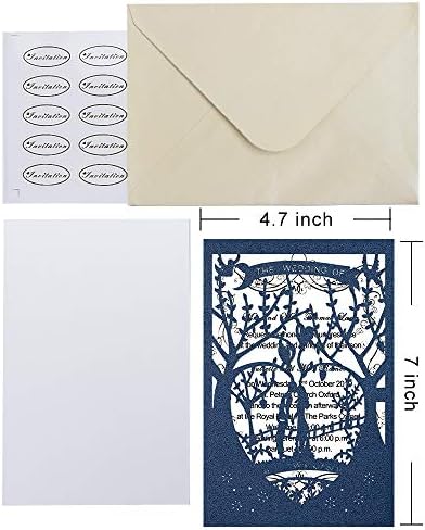 Kits de convite de casamento para impressão a laser - 25pcs 4,7 '' x 7 '