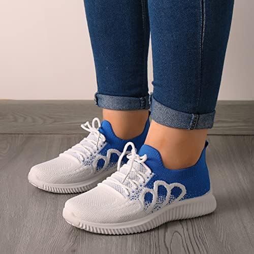 Sapatos casuais para mulheres sapatos casuais clássicos tênis de almofada macia sapatos esportivos respiráveis ​​para esportes de viagem