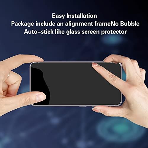 Foneskream [2 + 3 pacote compatível para Samsung Galaxy S23 Protetor de tela de privacidade + protetor de lente da câmera | Protetor de tela de vidro temperado de reconhecimento de impressão digital anti-spy,