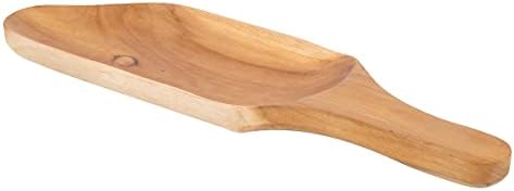 Gocraft Trapezoid Wooden Serving Platter | Plates de madeira de teca, placa de servir - 14 x 4