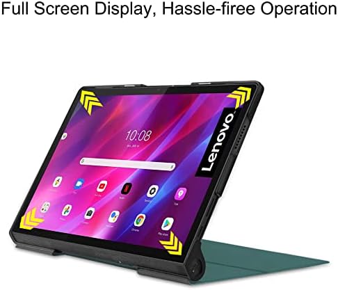 Caixa de capa do tablet Compatível com Lenovo Yoga Tab 11 2021 YT-J706F 11,0 polegadas Slim Tri-Fold Stand Smart