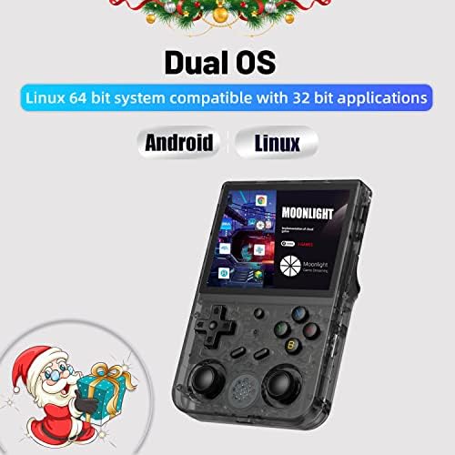 RG353V Retro Retro Handheld Game com o OS Dual Android 11 e Linux, RG353V com 64G TF Card Pré-instalado 4452 Jogos suporta 5G WiFi 4.2