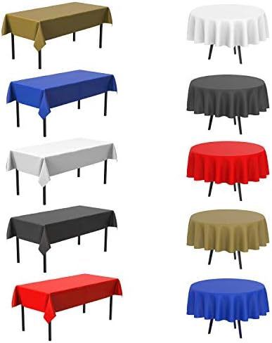 Toleta de mesa de plástico redonda Palha de mesa descartável cinza 4, 5 ou 6 pés de pé de 6 pés de comprimidos de comprimidos