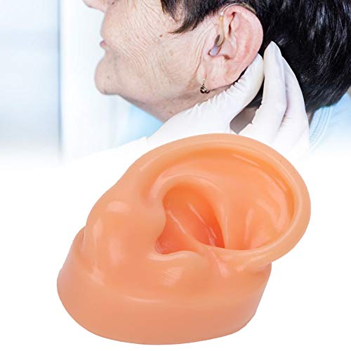 Modelo de orelha humana, modelagem autêntica modelo prático de silicone, sentimentos suaves textura delicada livre de bolhas para ferramenta de ensino de consultório em casa médico