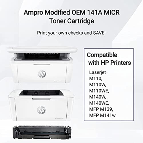 AMPRO Novo cartucho de toner de 141a micm modificado OEM para verificação de impressão trabalha com HP LaserJet M110, M110W,