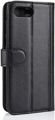 BlackBerry Key2 LE CASE, Fettção Caso de proteção de couro genuíno Flip Phone Protetive Caso com porta -cartão para BlackBerry