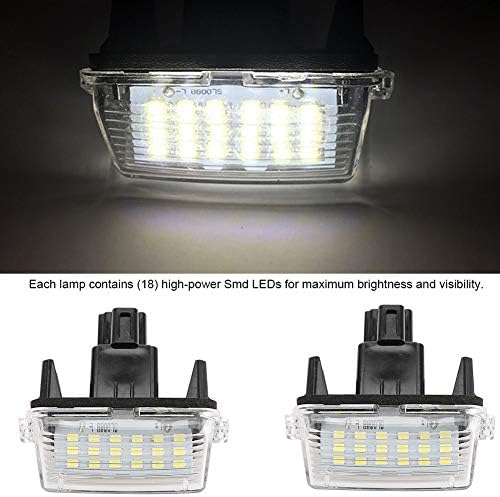 Luz da placa de carteira 1 par LED LED Placa Lâmpada Lâmpada para Toyota Corolla 2014 Camry 2012-2015 Yaris 2012-2014