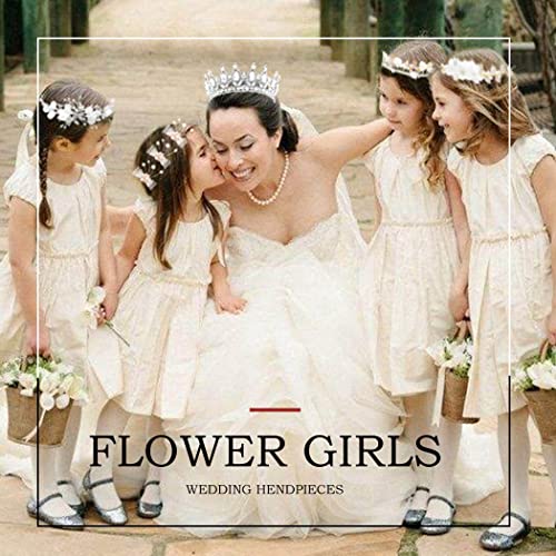Foyte cristal flor de florça de folha folhas de casamento Princesa headpieces Rhinestone Hair Floral Vines Comunhão Acessórios de cabelo de pérolas para mulheres e meninas