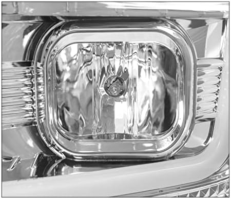 ZMAUTOPTS LED TUBE PROJETOR DE TUBO FARECTILS CHROME W/6.25 DRL branco compatível com 1999-2004 Ford F-250 F-350 Super Duty