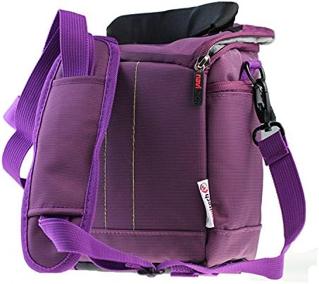 Navitech Purple Protective Portátil portátil Cague binocular e bolsa de viagem compatível com o micro Nikon EZ