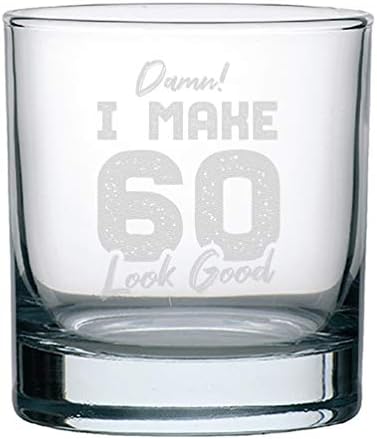 Veracco caramba, eu faço 60 parecer bom whisky glass Funnygift para alguém que adora beber favores de festa de desbaste