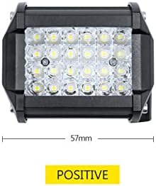 Zertran 2pcs 72W Luzes de trabalho LED LED PODS LUZES de neblina de 4 polegadas Luzes de condução Offroad para picape Jeep