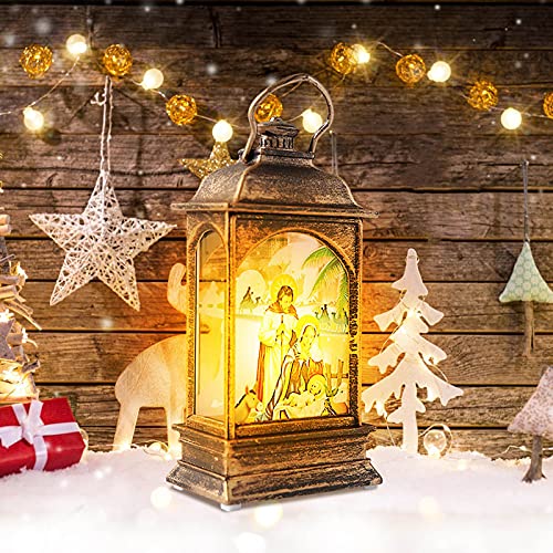 Luz de decoração de impressão de floco de neve de elks de Natal 2021 Novo luminoso luminoso luminoso lanterna de natal