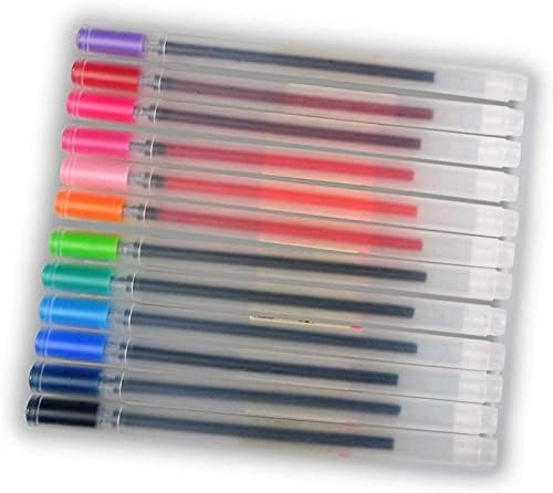 canetas de gel Bouti1583 [0,5 mm] 12 cores Pacote de tinta Ponto de bola para o escritório de artigos de papelaria escolar