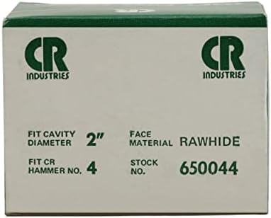 CR Industries 650044 Split Head Hammer Rawhide marreta Substituição de face Conjunto de 2 polegadas Diâmetro