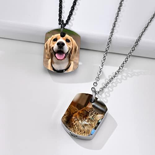 Colar de urna personalizada Solwim para cinzas de estimação: colar de urna de cachorro personalizada para cinzas, cremação de animais