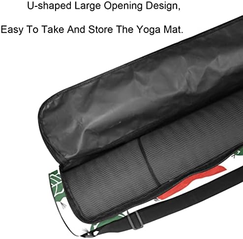 Ratgdn Yoga Mat Bag, Cactus com pimenta Exercício Yoga Mat Carrier Full-Zip Yoga Mat Saco de transporte com alça ajustável