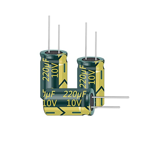 Cermant 100pcs 16V 220UF Capacitor 6x12mm Capacitores eletrolíticos de alumínio de alta frequência para TV, monitor LCD,