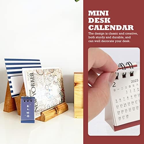Mini Calendário de calendário de memorando calendário de mesa: 8pcs Mini calendário 2023 calendários de tabela para fazer a lista do