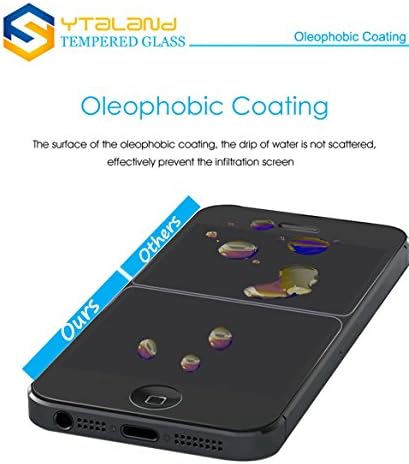 YTaland [2 pacote] para LG X Venture H700 Protetor de tela de 5,2 polegadas, vidro temperado anti-Finger impressões finas