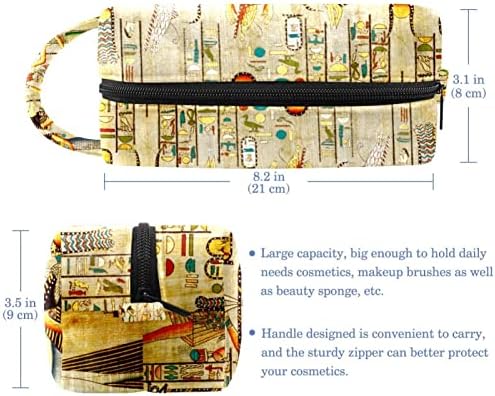 Bolsa de maquiagem tbouobt bolsa de bolsa cosmética bolsa bolsa com zíper, egito arte étnica de arte antiga tribal