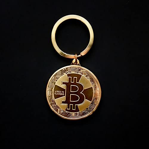 Moeda comemorativa criativa Bitcoin Virtual Coin Bitcoin1 Metal KeyChain Coin Cópia de coin Craft Collector