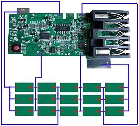 LICHIFIT M18 Placa PCB PCB Circuito de proteção de cargo para Milwaukee 18V Reparação de bateria de íons de lítio Acessório