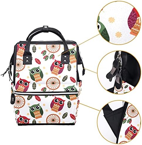 Boho Dreamcatcher Owl Backpack Backpack Baby Nappha Sacos Multi -Função Bolsa de Viagem de Grande Capacidade