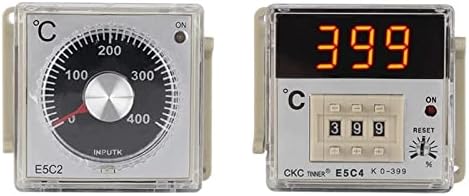 ILAME E5C4/E5C2 Display Digital Ponteiro Controlador de Temperatura do botão 0-399/0-999 Celsius K tipo/PT100 Termostato do tipo com soquete 220V