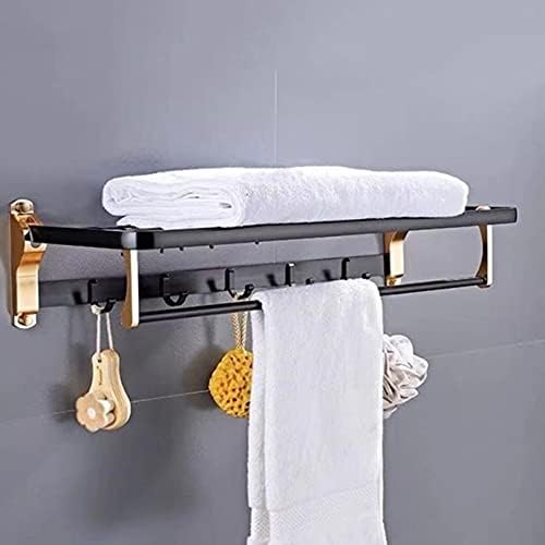 Hardware de banheiro sxnbh conjunto de gancho preto barras de toalha
