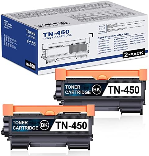 TN-450 Toner 2 preto: substituição compatível para o irmão TN450 TN-450 TONER BLET TONE