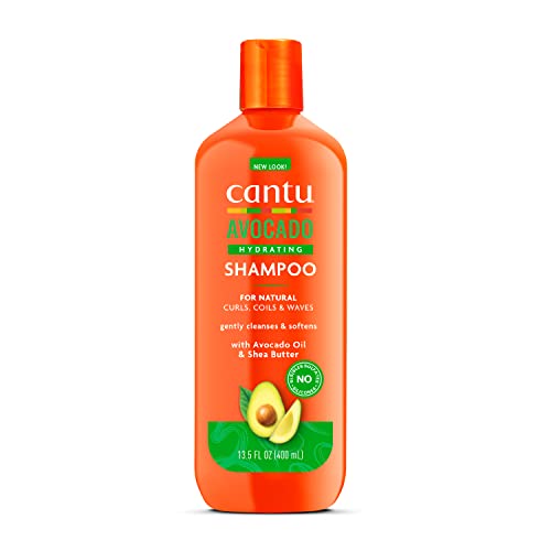 Shampoo hidratante de abacate cantu, livre de sulfato, 13,5 onças