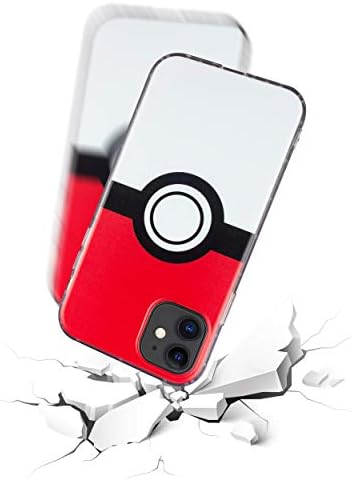 Caixa para iPhone 11, design de padrão de bola vermelha e branca, caixa de choque de TPU suave compatível com iPhone 11