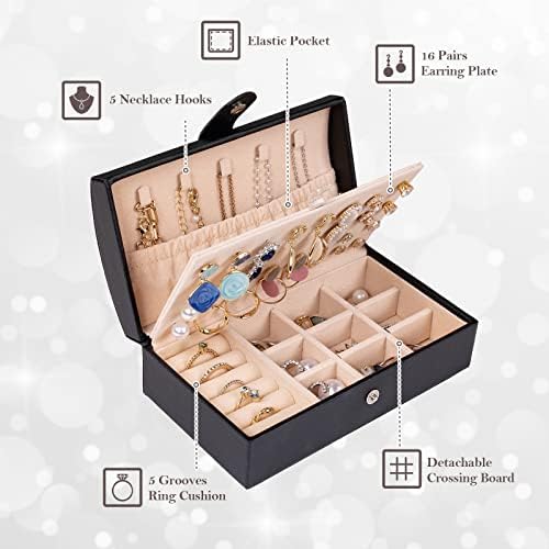Caixa de jóias da Procase para mulheres pacote de meninas com pequenas jóias de viagem para mulheres meninas