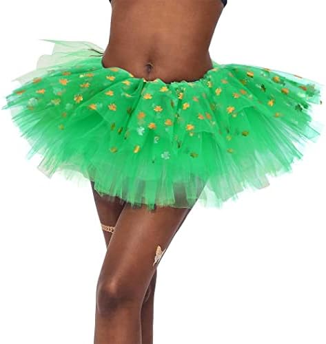 Reetan Tulle tutu sai saiba de St. Patrick Tutu Salia Irlanda Irish Shamrock Clover Tutu Costume para mulheres e meninas