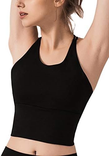 Lukitty Women Sport Bra Cross Cross Strap Yoga Tops Tank Crop Workout Afutes Activewear