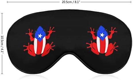 Máscaras para os olhos macios da bandeira de Puerto Rico com cinta ajustável confortável e confortável para dormir