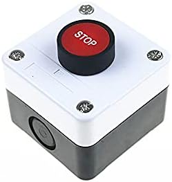 Caixa de controle do botão de parada de emergência vermelha do Bkuane