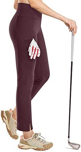 G4Free Women's Golf Pants with Pockets 7/8 Viagem casual para caminhadas no tornozelo de tornozelo
