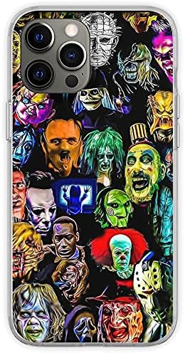 Tentems Horror Movie Collection Art Telefone Compatível com iPhone 13 Pro Max Case Soft Soft TPU Silicone Printe