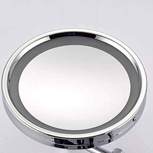 Espelho de maquiagem de maquiagem LED, ampliação de 3x Espelho de beleza Montado na parede Espelho de banheiro extensível