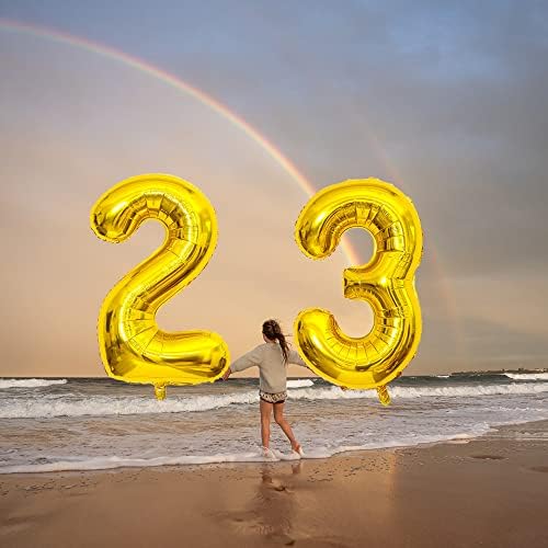 XLOOD Número 60 balões de 32 polegadas alfabeto de balão digital de 32 polegadas 60 anos Balões de aniversário Digit 60 Balões de hélio
