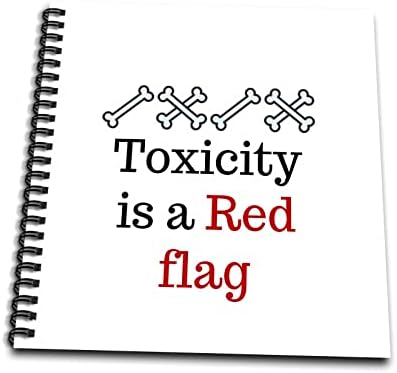 Citações inspiradas em 3drose para a toxicidade das mulheres é uma bandeira vermelha - desenho de livros