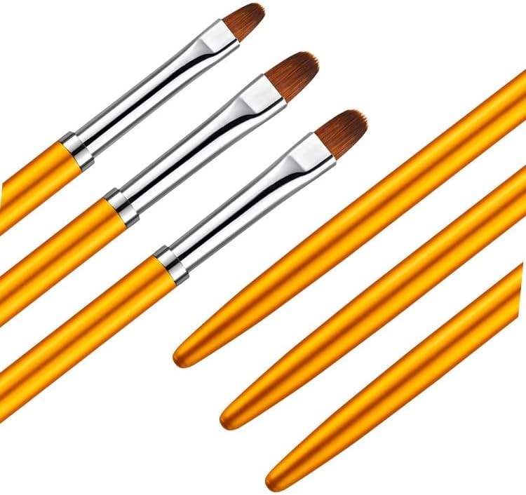 Liruxun 3pcs de metal redondo top unhas de unhas Extensão de pintura de pintura de pinturas de desenho Desenho do kit de caneta de caneta de pétala de manicure Ferramentas