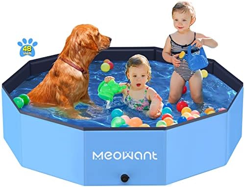 Piscina de cães dobráveis ​​miau, piscinas de cães de plástico duro para cães grandes, piscina de animais de estimação de plástico