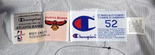 1997-98 Atlanta Hawks Christian Laettner #32 Game usado Black Warm Up Jacket 52 6 - NBA Game usado