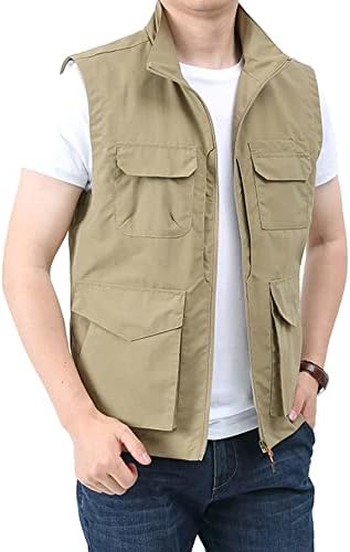 Jackets Ninq para homens - Men Flap Pocket Zip Up Cast Coat